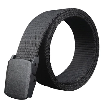 

Men's nylon belt Hypoallergenic outdoor leisure belt Automatic buckle Belt Wild Men Hypoallergenic Metal Canvas Belt Free Plasti
