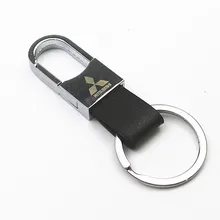 Металлический Кожаный Автомобильный брелок для ключей, Автомобильный интерьер для Mitsubishi Lancer Asx Outlander Pajero l200 Galant, аксессуары для стайлинга автомобилей