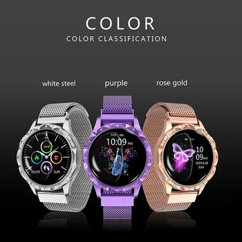 

Round Smart Bracelet for Women Waterproof Blood Pressure Heart Rate Measuring VDX99