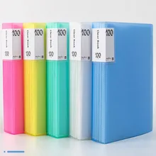 

A4 Information Folder Book Leaflet Student Color Paper Classifications Packet Transparent Insert Booklet file folder organizer