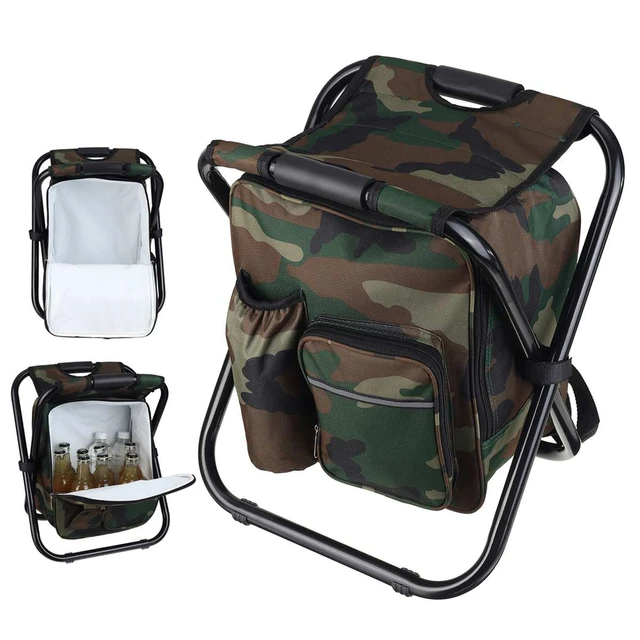 2 In 1 Folding Fishing Chair Bag Fishing Backpack Chairs Stool Convenient  Wear-resistantv For Outdoor Hunting Climbing Equipment - Fishing Chairs -  AliExpress