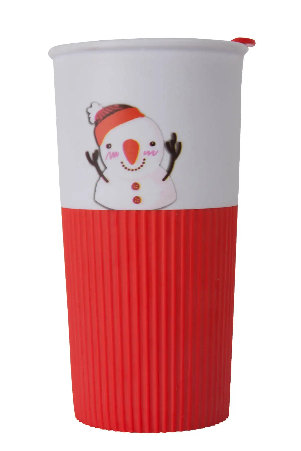 Taza lavable sin derrames con diseño de muñeco de nieve Starbuck, vaso con estampado, tazas de té y café, productos térmicos para mantener el calor en la oficina
