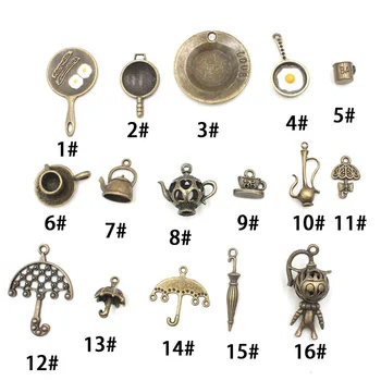 

16pcs Cup and Saucer Charms Antique Bronze Tone 3D Tea Cup Charms