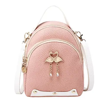 

Fashion Lady Solid Color Leather Little Swan Backpack Multipurpose Mini Backpack Women Packet Small Backpack Dropship Y11.29