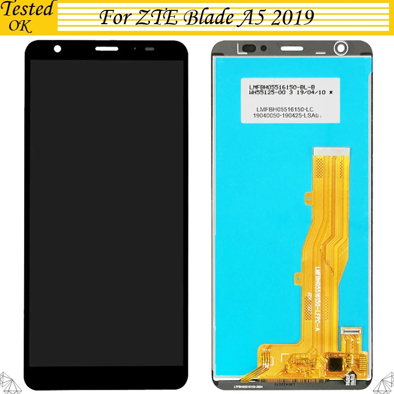 

5.45 inch For ZTE Blade A5 2019 LCD Display + Touch Screen Digitizer 100% Tested Working Assembly For ZTE A5 2019 Spare Parts