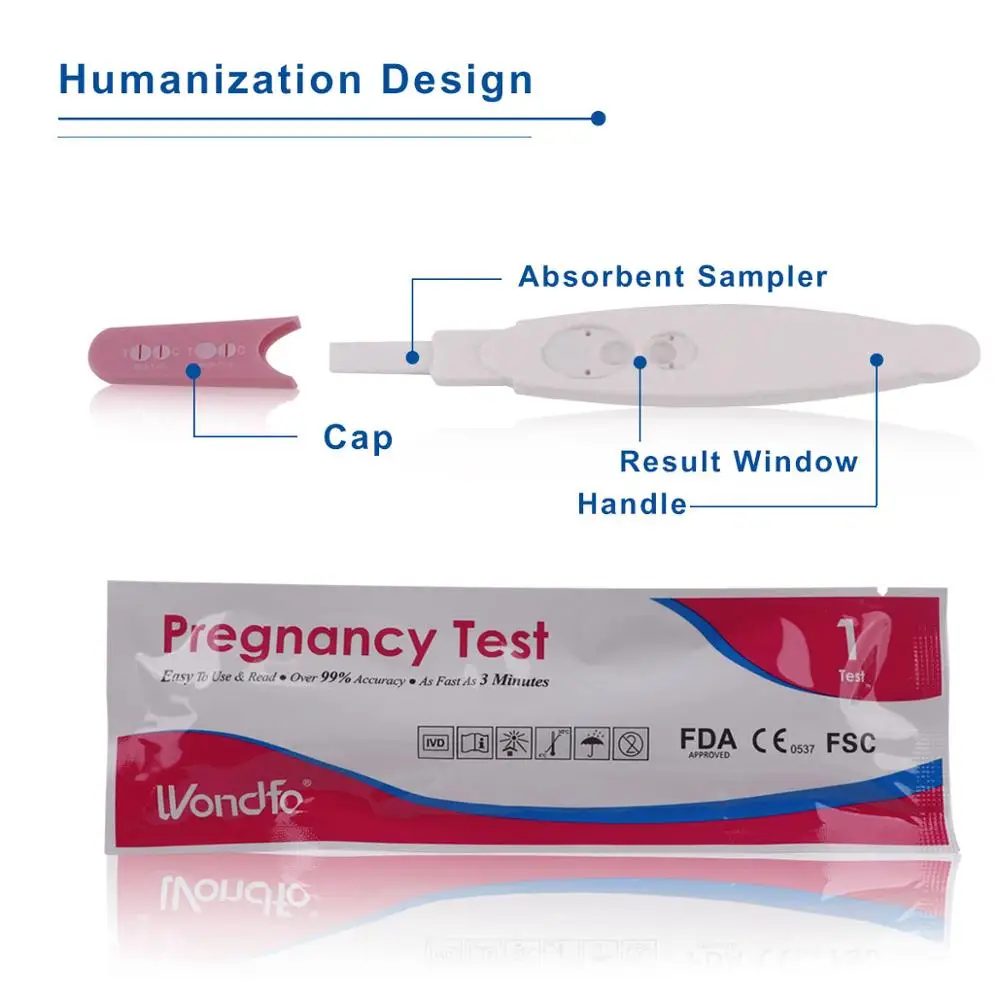 Wondfo 60 шт. овуляция + 2 тест на мочу беременность средний поток наборы s с чашками