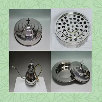 

Silvertone Stainless Steel Communion 2pcs Trays with 1Lid and 2 Bread Plate Set and 1pc Flagon