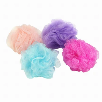 

Body Bubbles Sponge Bath Ball With Mesh Net Shape For Family Body Massage Cleaning Tool Solid Color Bath Ball