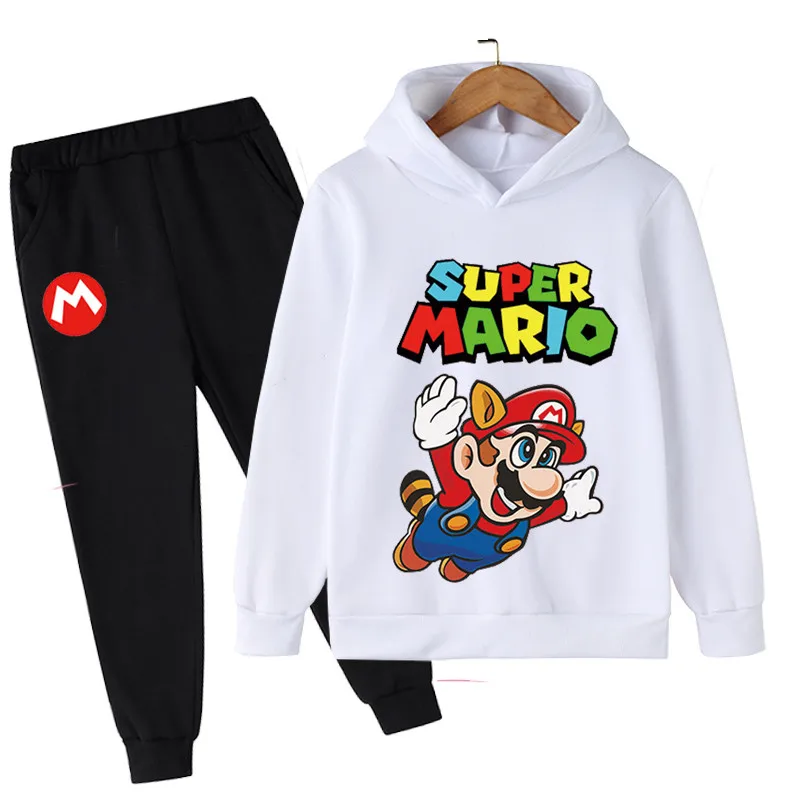 Детская одежда Super Mario толстовка брюки для мальчиков и девочек костюмы подростков
