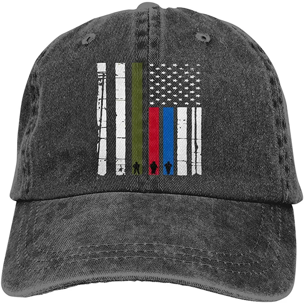 Мужская и женская Регулируемая джинсовая бейсбольная Кепка из окрашенной пряжи, тонкая синяя бейсболка с вертикальным флагом
