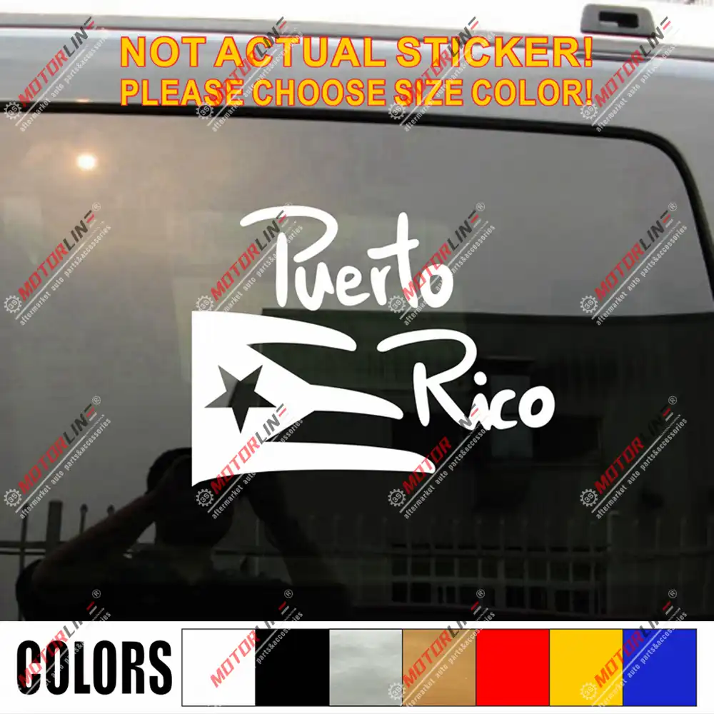 Puerto Rico Flag Pr Decal Sticker Car Vinyl Pick Size Color No