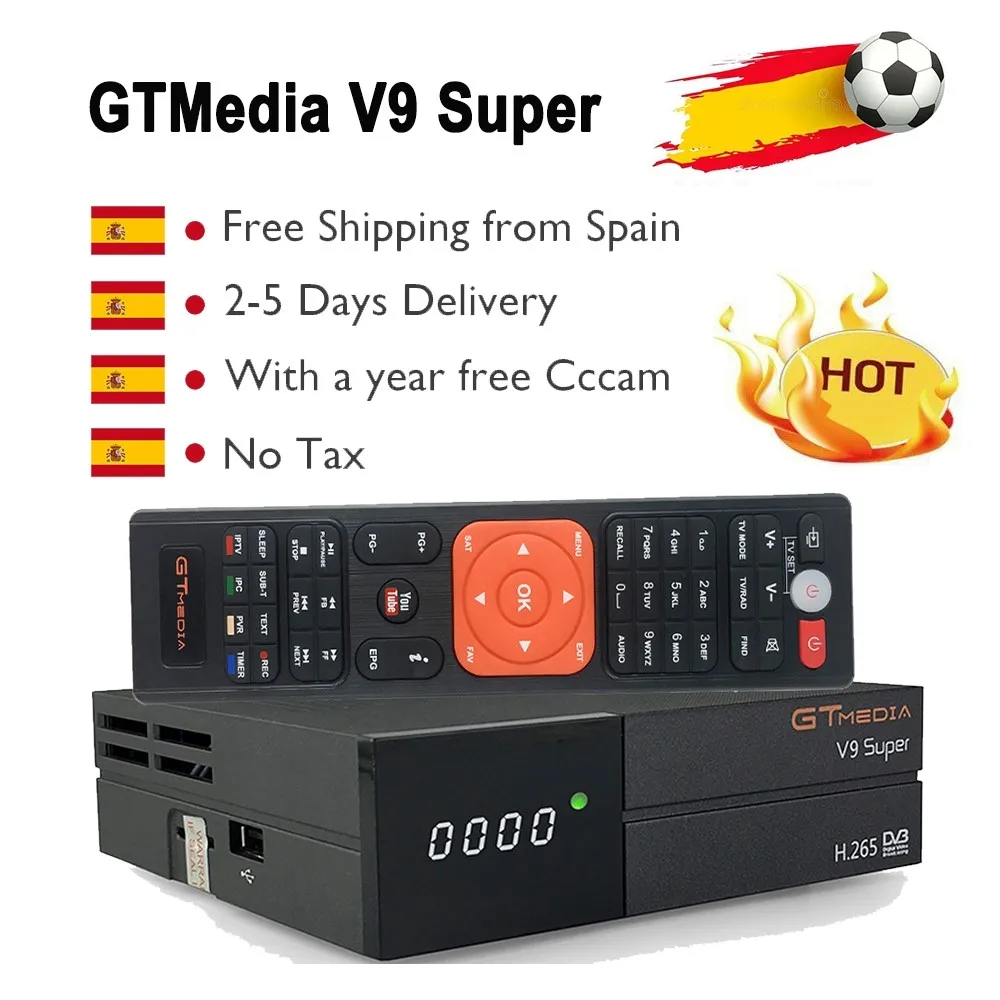 Быстрый GTMEDIA V9 Супер цифровой спутниковый ресивер Поддержка wifi USB2.0+ 2 года бесплатно Европейская 7 линия cccam применима ко всей европе