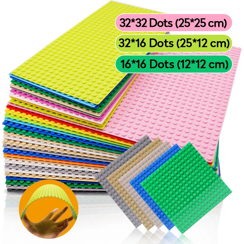 32*32 32*16 16*16 pontos blocos de construção clássico placas de base tijolos de plástico baseplates construção brinquedos cidade diy tijolos construção