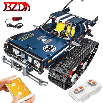 

BZDA off-road technic Car bricks electric remote control building blocks model Car DIY assembled educational toys children Gift