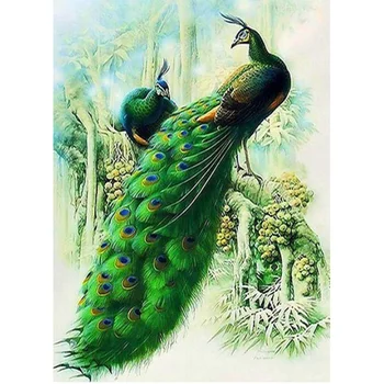 

Diamond Embroidery DIY 5D Diamond Painting Peacock Animal Cross stitch Mosaic full Round drill birthday present Home Decor gift