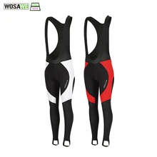 WOSAWE, зимние, мужские, для велоспорта, длинные, Биб, колготки, 3D, мягкие, термальные, флисовые леггинсы, MTB, для велоспорта, для гонок, брюки, Pro Team, велосипедная одежда