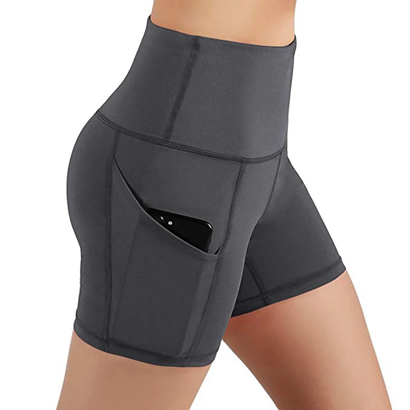 

Yoga Shorts Women High Waist Butt Lifting Push Up Tight Sports Tights Short Trousers For Running