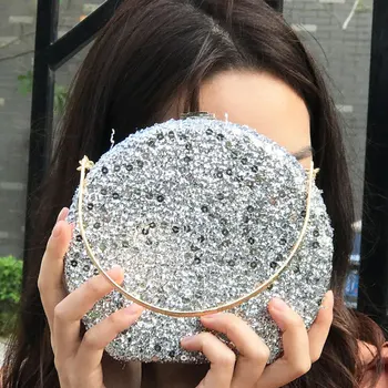 

womens handbags and purses PU Shell Chains Sequined Fashion Women bag luxury designer bags evening clutch bags