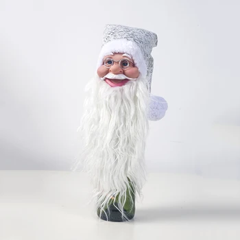 

Santa Claus Head Christmas decoration Fabric Christmas Ornament Silver