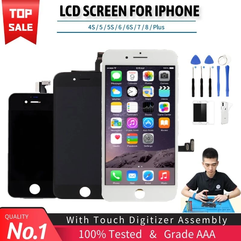 Сенсорный экран с дигитайзером в сборе для iPhone 6 6S 7 8 Plus 6P 6SP 7P P 4S 5 5SE сменный