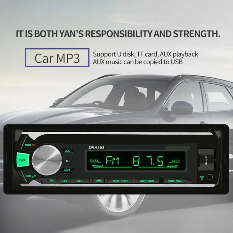 508 Bluetooth автомобильный стерео MP3 плеер AUX USB аудио копия радио приемник в тире головное устройство