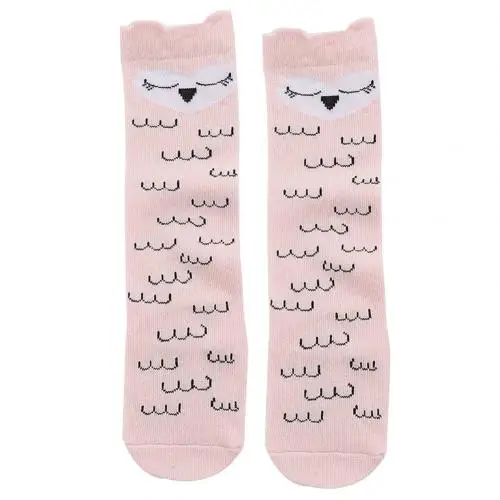 Pink Owl Детские гольфы унисекс мягкие дышащие Гольфы без пятки с рисунком лисицы и животных - Цвет: Pink Owl