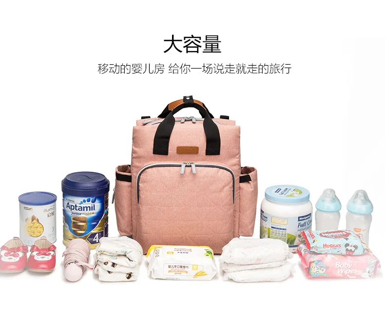 Mommy Diaper Bag Baby  Maternity USB Bag for Stroller Diaper  Waterproof Nappy Backpack Nursing Bags With Hooks