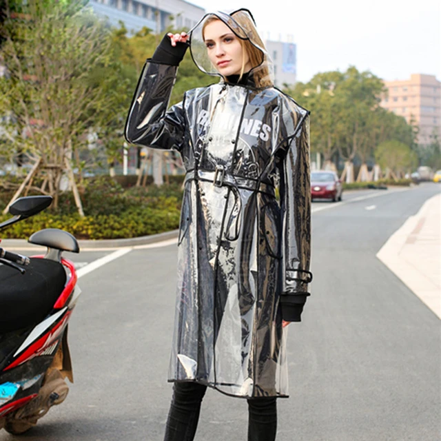 Waterproof Transparent Plastic Long Raincoats for Women and Men, Rain Coat, Hooded  Jackets with Belt, EVA, Clear, Fashion - AliExpress