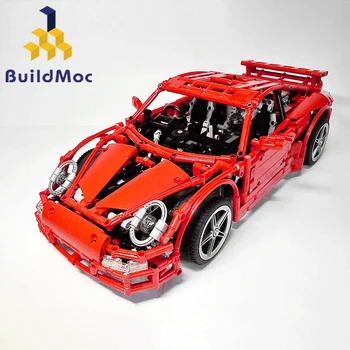 

BuildMOC Building Blocks Moc Porsche-997 GT3 Super Racing Car Model Technic Children Toys Bricks Christmas Gift