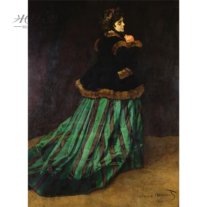 

Michelangelo Wooden Jigsaw Puzzle 500 1000 1500 2000 Pieces Claude Monet Woman with Green Dress Painting Art Kid Educational Toy