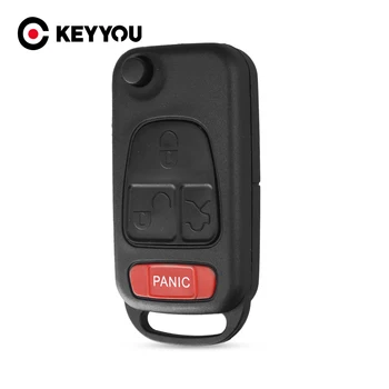 

KEYYOU 1 2 Button Replacement Remote Flip Folding Car Key Shell For Mercedes Benz W168 W124 W202 1984-2004 A C E For Two Smart