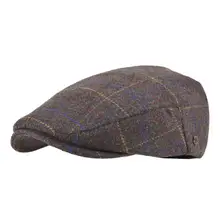 VOBOOM Newsboy кепки Мужские полушерстяные Осень Зима шапка водителя теплый плоский Плющ s Мягкий Casquette 185