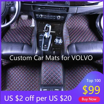 

Custom 3D Car Mats for Volvo C30 XC40 XC90 C70 S40 S60 S80 S90 V40 V50 V60 Car Mats Eco Leather For Car