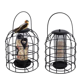 

Outdoor Bird Feeder Iron Cage Wild Dumpling Bird Feeder Hanging Automatic Bird Feeding Tool To Prevent Other Animals From Eating