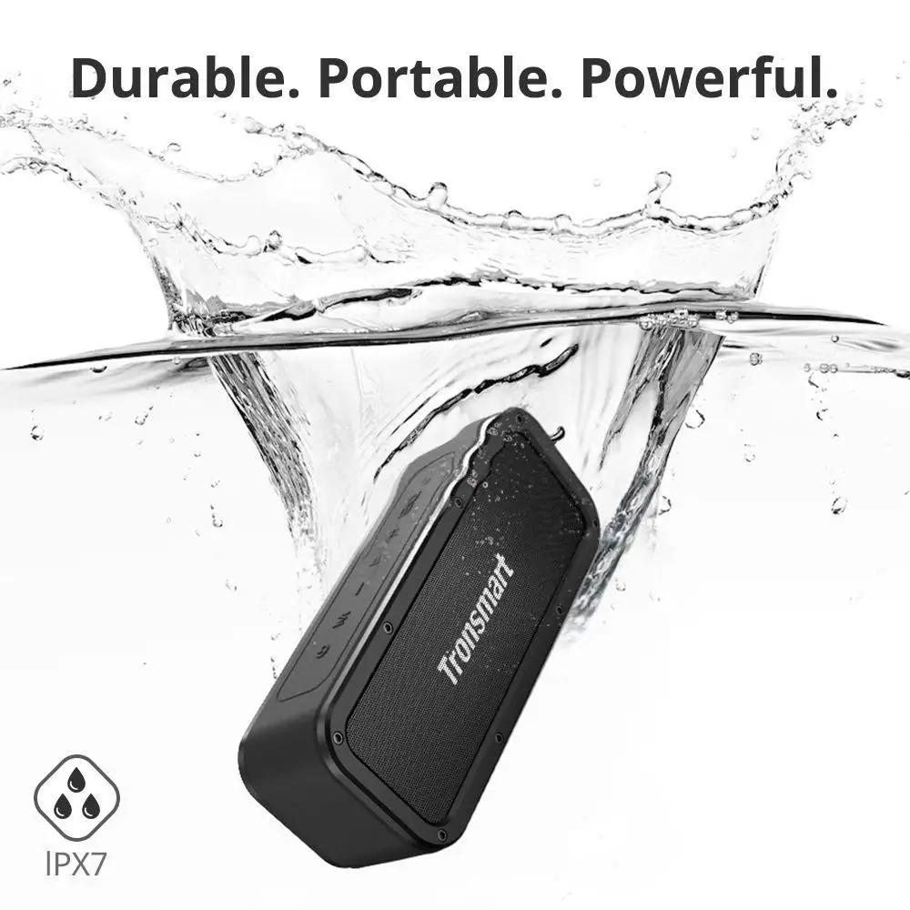 Tronsmart силы SoundPulse™40 Вт Bluetooth 5,0 динамик IPX7 Водонепроницаемость Siri TWS и NFC 15 часов воспроизведения с голосовым ассистентом