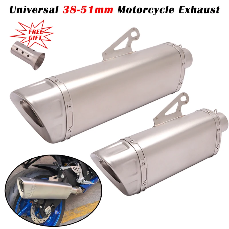 Universale 51Mm Scarico Moto Racing Escape Moto Modifica Db Killer Marmitta Per Vitpilen 401 Duke 390 Gsx S750 Z900 Rebel 500