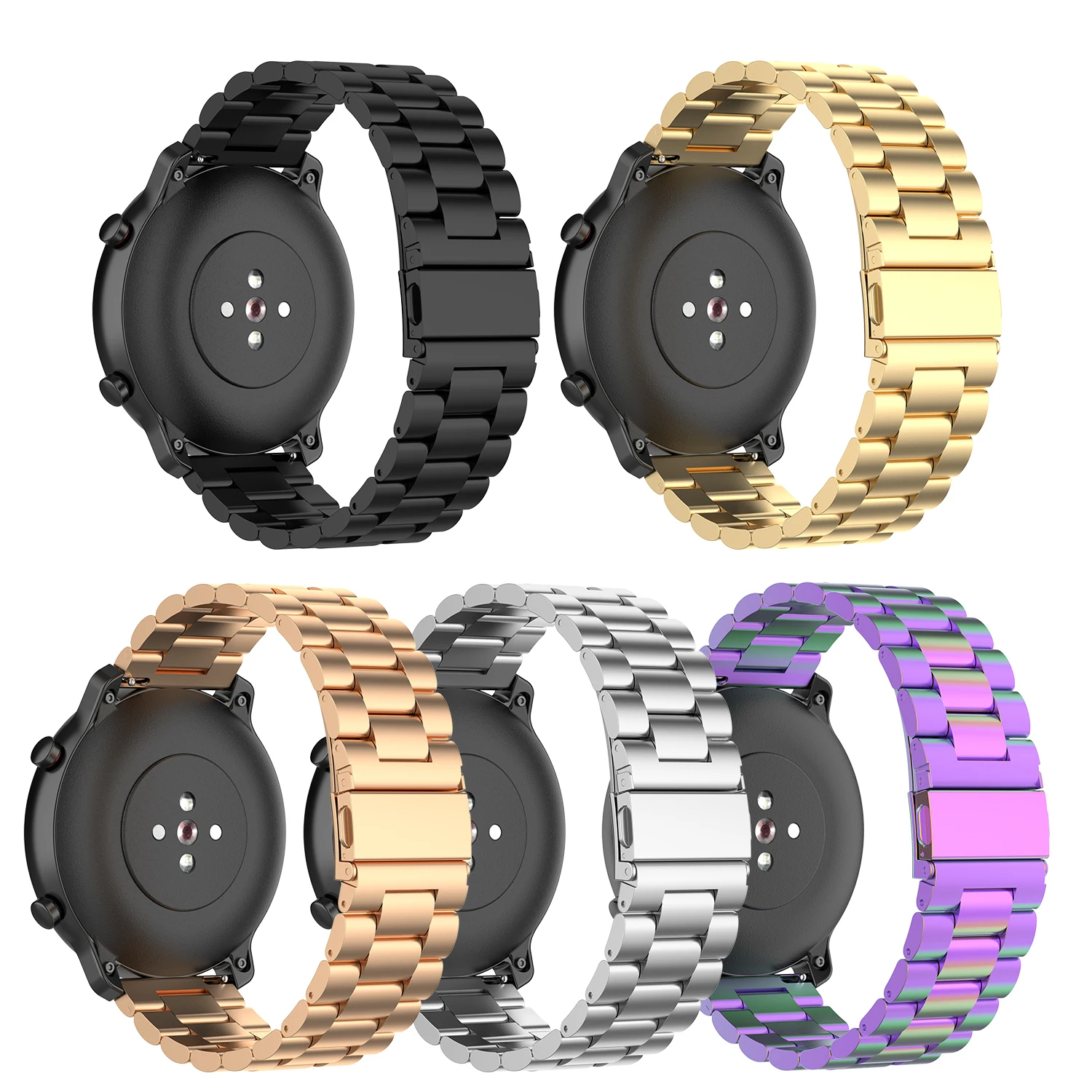 

Smart Bracelet Steel Strap Wristband Smartband For Ticwatch pro E2 S2 Huawei Watch GT Active Amazfit Pace Stratos GTR 47MM 42MM