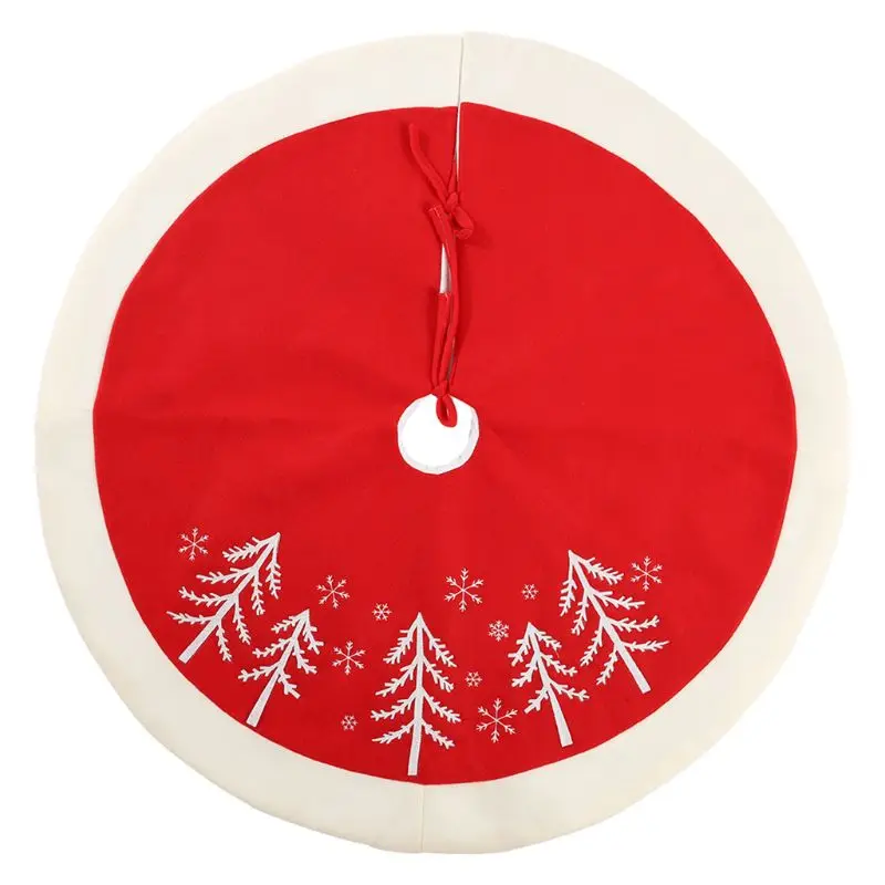 

Christmas Tree Skirt Decor Flannel Snowflake Base Floor Mat Cover Merry Xmas Home Scene Layout Supplies