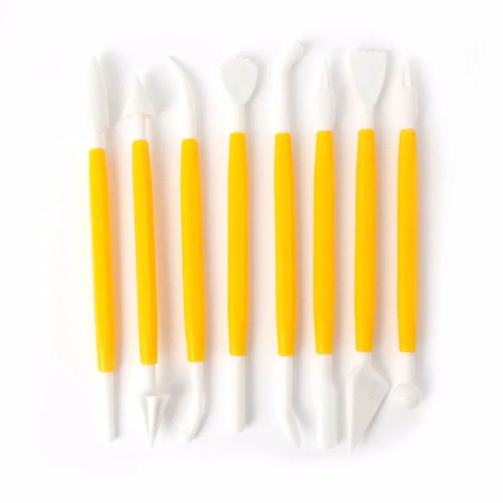 Multifuntional Cake Accessories Fondant Cake Decorating Flower Sugar Craft Modelling Tools Clay 8Pcs