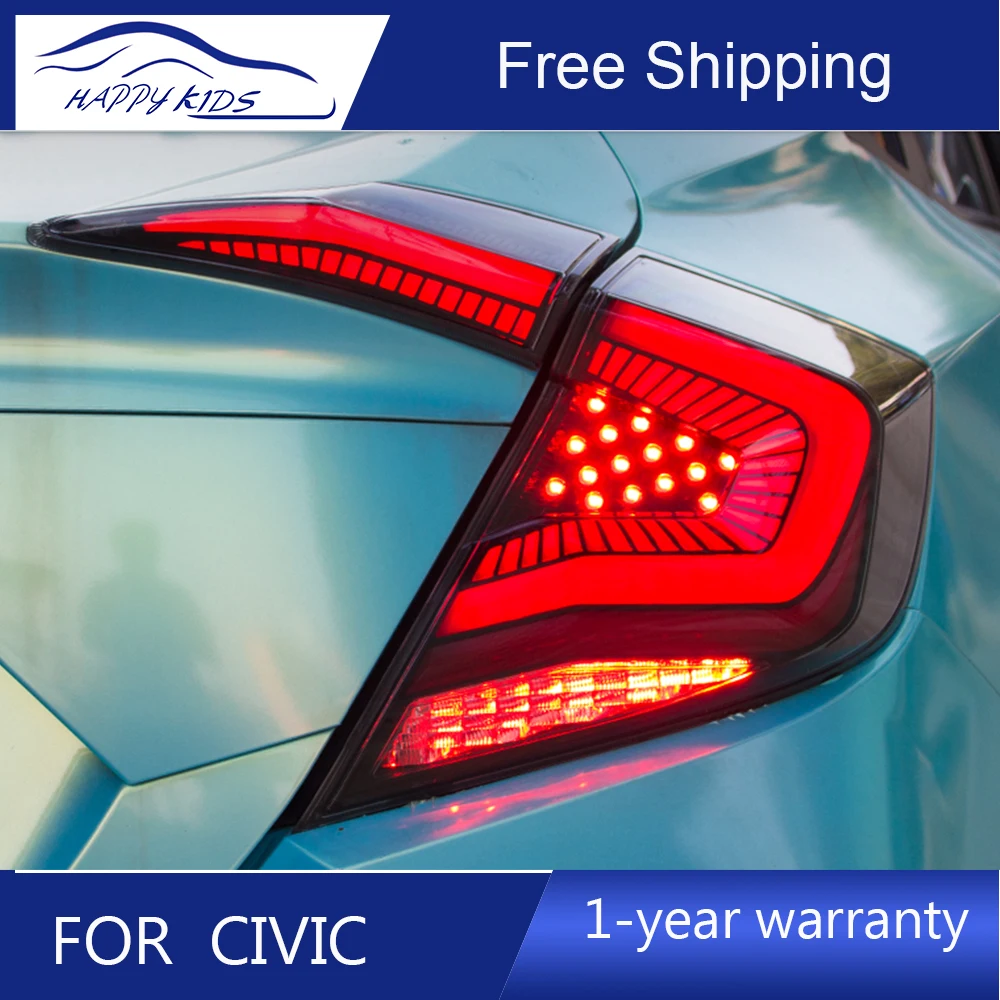 Автомобильный стильный светодиодный задний светильник s для Honda Civic 10G светодиодный задний светильник+ задний тормозной светильник+ сигнал+ задний светильник