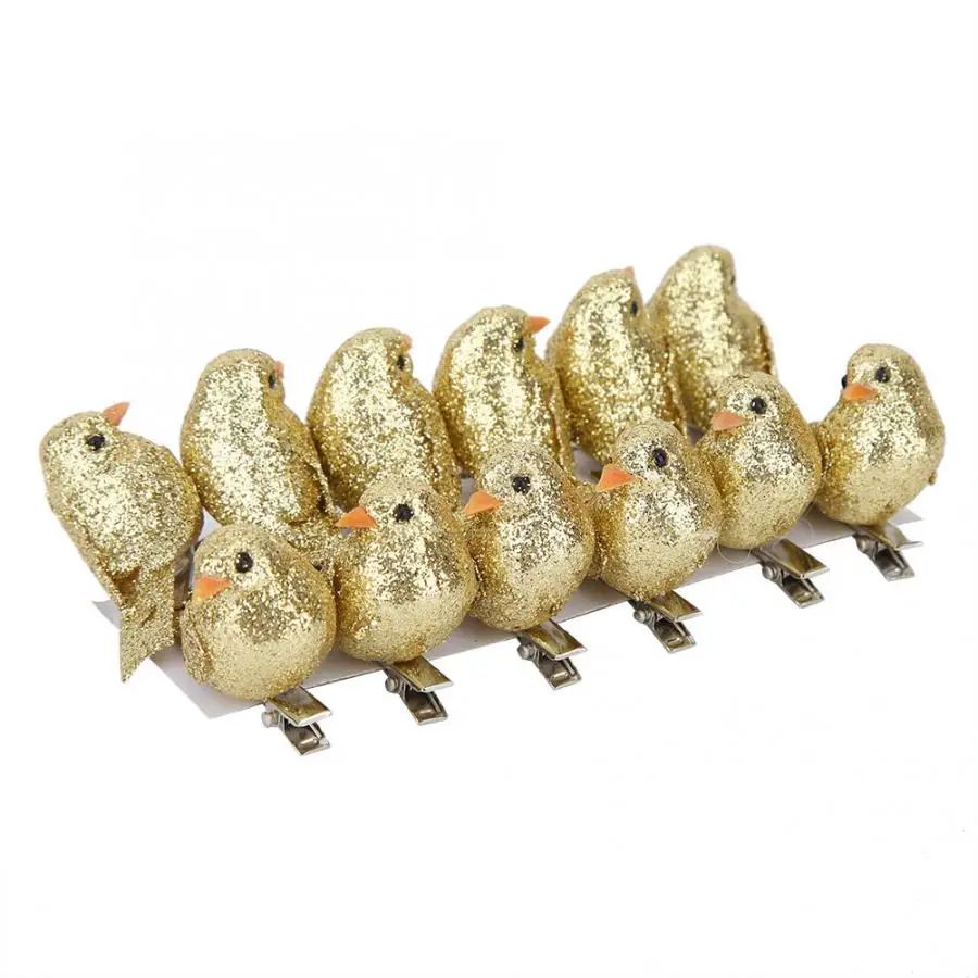 

12pcs Bird Decorative Figurines Simulation Mini Cute Parrot Bird Figures Animal Model Toys for Home Decor Miniature Fairy Garden