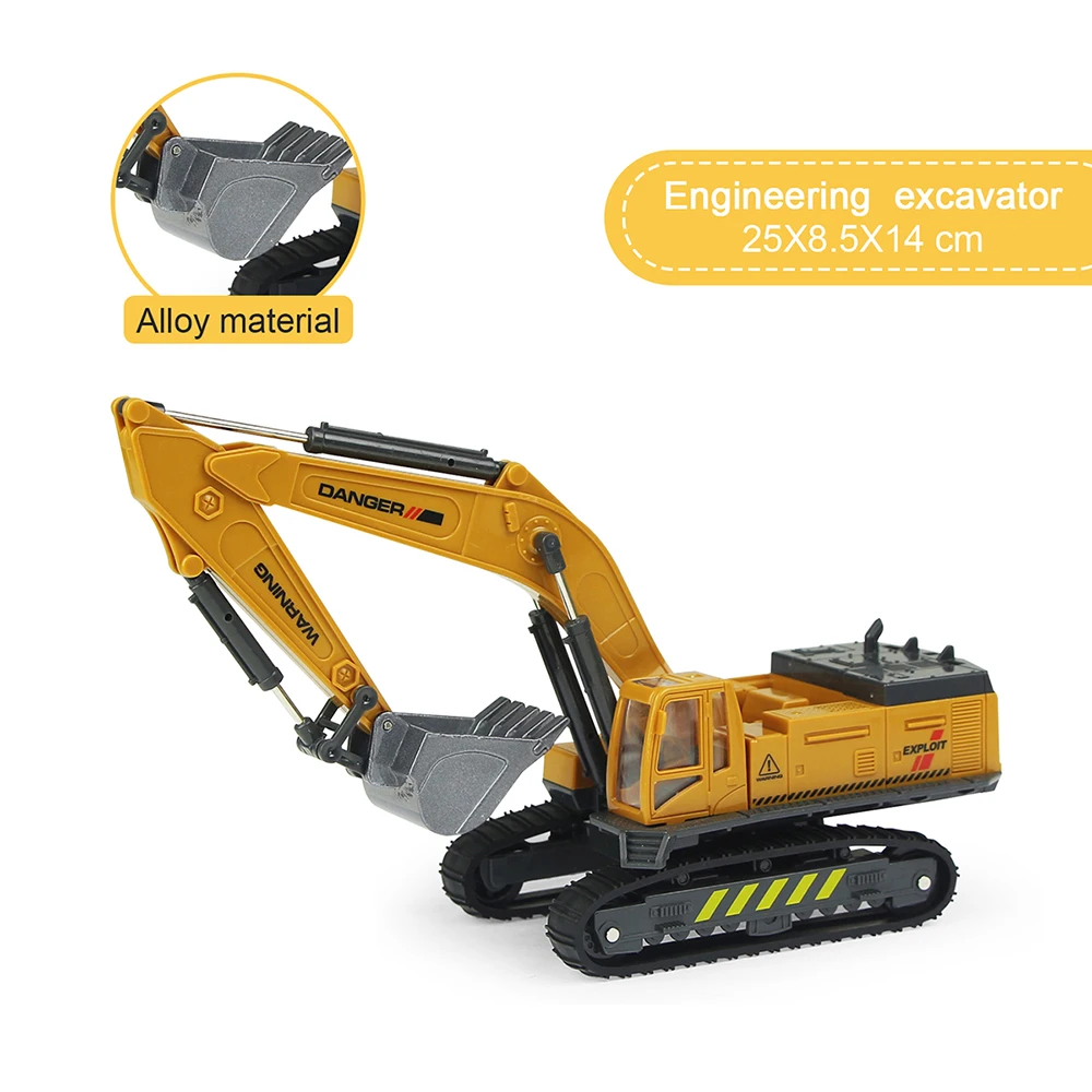Alloy Engineering Vehicle Dump Truck Excavator Assembly Diecast Model Simulation Construction Cars Toys for Boys Children Gifts | Игрушки и