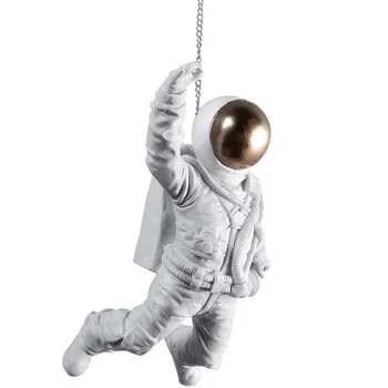 

Nordic Spacewalking Astronaut Sculpture Home Desktop Decoration Accessories Retro Art Character Statue Room Crafts Figurine Gift