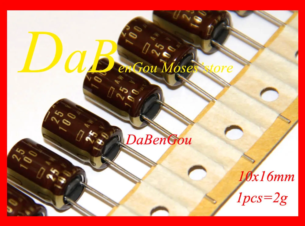 25v 100uf +/- 20% 100% NCC AWJ Original New Capacitance Audio Electrolytic Capacitor Radial 10x16mm | Электронные компоненты и