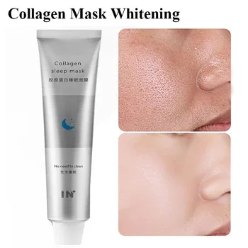 100ml Korea Collagen Sleep Mask Night Hydrating Sleep Mask Wash Free Repair Oil Control Acne