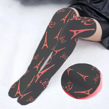 

Women Printed Nylon Thigh High Socks summer women Over The Knee Long Socks For Ladies Girls Medias Party Accessories