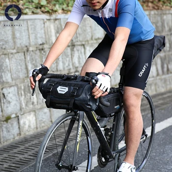 

Roswheel 7L Waterproof Bicycle Bag Adjustable Capacity Bike Cycling Handlebar Pannier Bag Detachable Dry Pack ATTACK Series