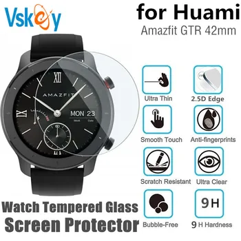 

100PCS Tempered Glass Screen Protector for Xiaomi Amazifit GTR 42mm Round Smart Watch D32.5mm Protective Film