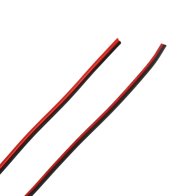 22 Gauge 15m Red Black Zip Wire AWG Cable Power Ground Stranded Copper Car