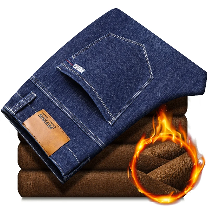 blue Мужские джинсы Homme, обтягивающие зимние джинсы для мужчин, брюки Spijkerbroeken Heren, черные, синие, байкерские, стрейчевый облегающий, брюки - Цвет: blue